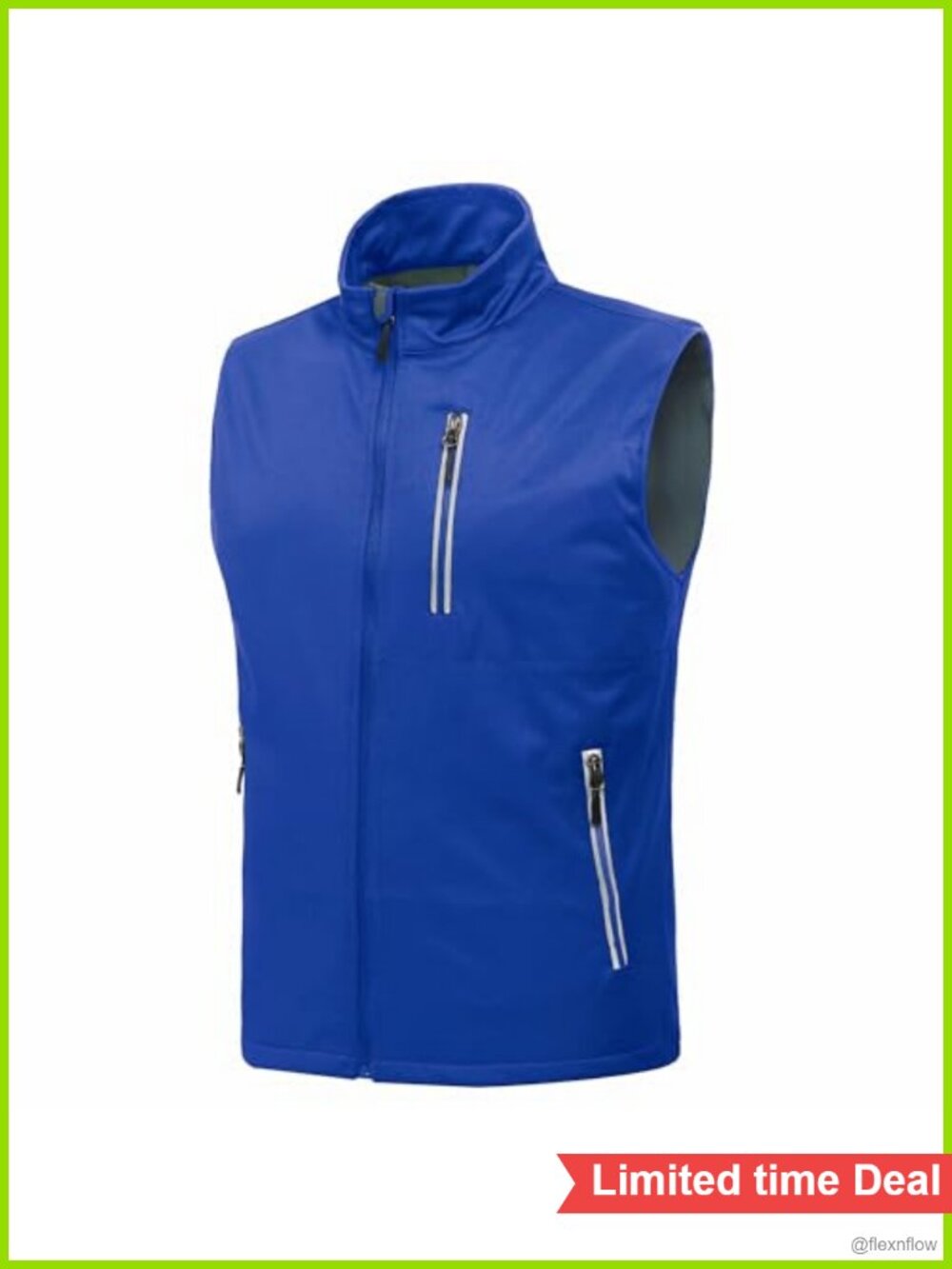 Men's Lightweight Windproof Sleeveless Vest with Pockets Softshell Outdoor